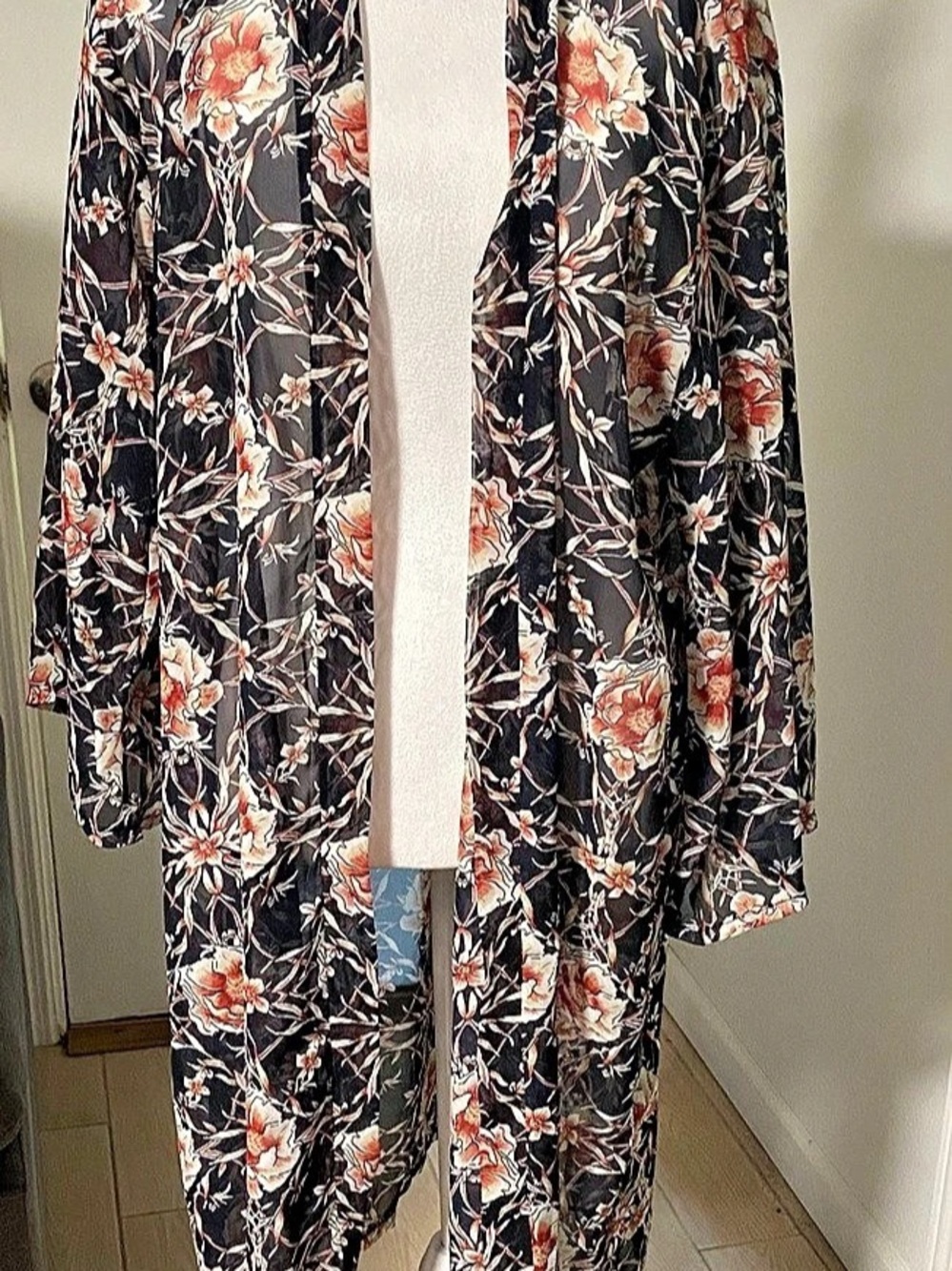 Lulla Collection by Bindya Floral Long Duster Kimono